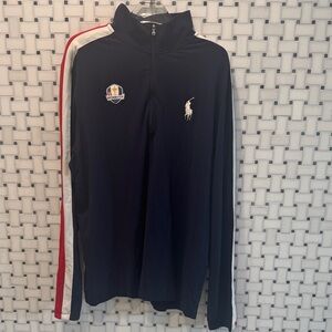 Ralph Lauren Black Pullover with Red and White Accents